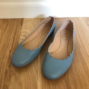 Chloe Lauren Flats light blue